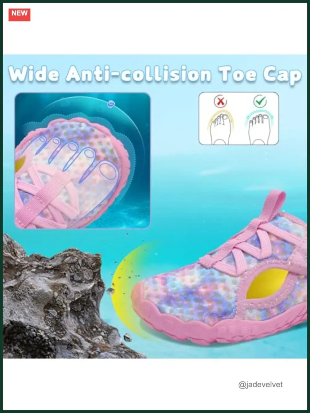 Kids Water Shoes Toddler Barefoot Swim Shoes Quick-Dry Lightweight Aqua Socks